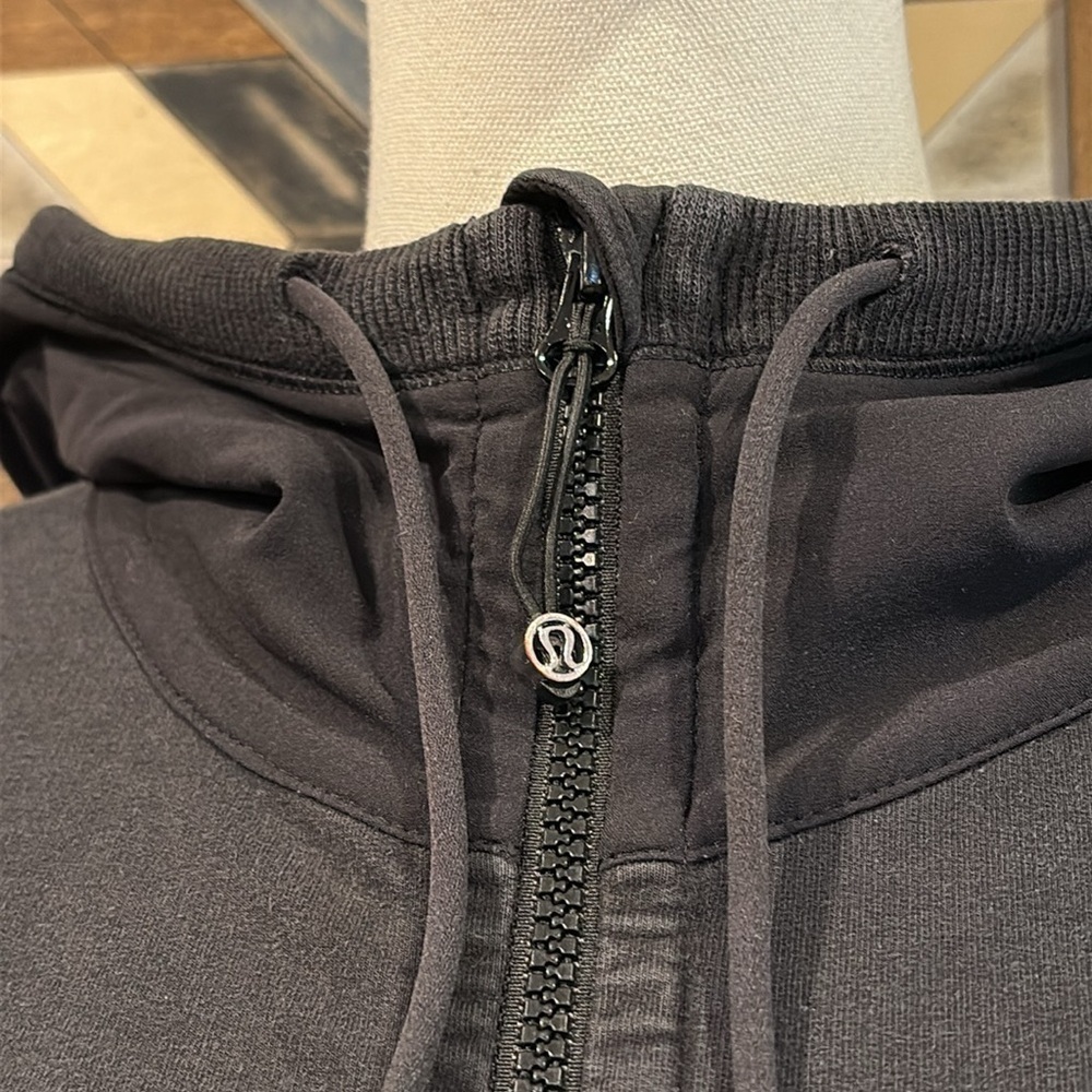 Lululemon Voyage Hoodie Full Zip Sweatshirt Jacket Stretch French Terry Black 4 - Picture 3 of 9
